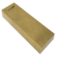 Golden bar isolated on transparent png