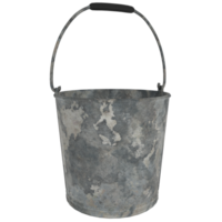 Rusted paint bucket isolated on transparent png