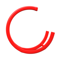 Red ring isolated on transparent png