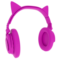 Cat ear headphone isolated on transparent png