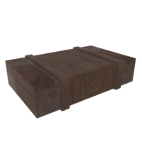 Wooden box isolated on transparent png