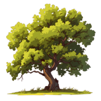 ai generato alberi illustrazione mano dipingere pieno colore isolato png