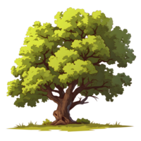 ai generato alberi illustrazione mano dipingere pieno colore isolato png