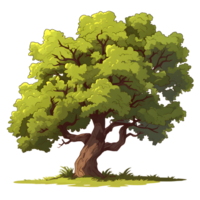 AI generated Trees illustration hand paint full color Isolated png