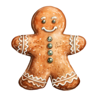 AI generated Ginger bread water color hi quality isolated png