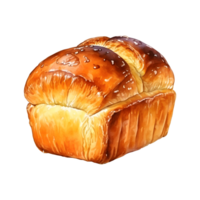 AI generated bread water color hi quality isolated png