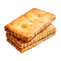 AI generated Biscuit bread water color hi quality isolated png