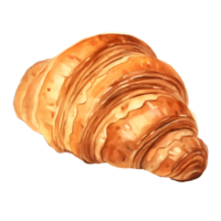AI generated Croissant bread water color hi quality isolated png