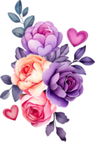 AI generated Watercolor Floral Arrangement png