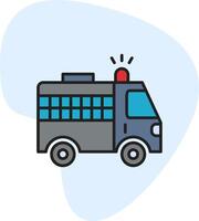 policía camioneta vecto icono vector