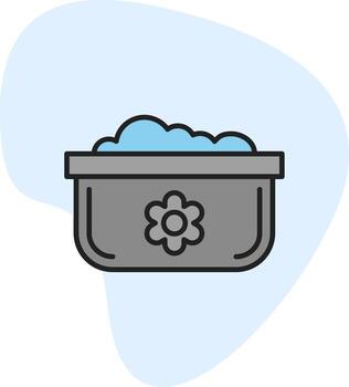 lavar platos maceta vecto icono vector