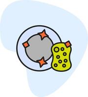 Dish Sponge Vecto Icon vector