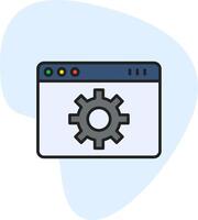 Web Page Setting Vecto Icon vector