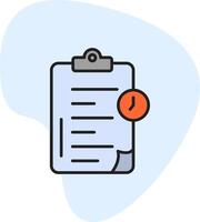 Time Clipboard Vecto Icon vector