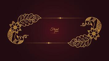 Flower Decorative Gold Frames And Borders vector