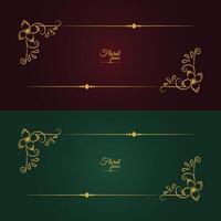 Flower Decorative Gold Frames And Borders vector