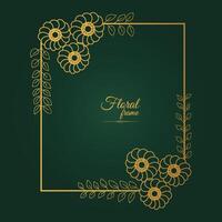 Flower Decorative Gold Frames And Borders vector