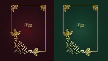 Flower Decorative Gold Frames And Borders vector