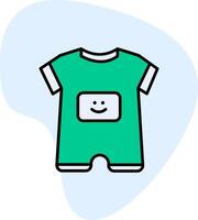 Baby Boy Outfit Vecto Icon vector