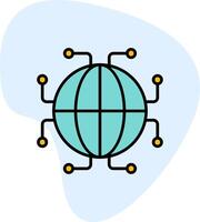 Digtal World Vecto Icon vector