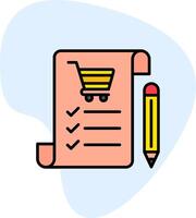 compras lista vecto icono vector