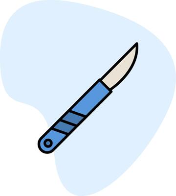 Surgical Knife Vecto Icon