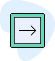 Right Arrow Vecto Icon vector