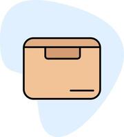 entrega caja vecto icono vector