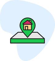 House Location Pin Vecto Icon vector