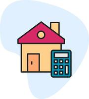 House Cost Calculator Vecto Icon vector