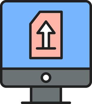 Upload File Vecto Icon vector