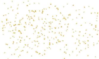 Vector golden confetti isolation on white background