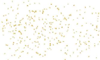 Vector golden confetti isolation on white background