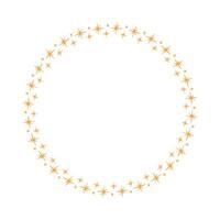Vector stars frame. round border frames with star