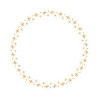 Vector stars frame. round border frames with star