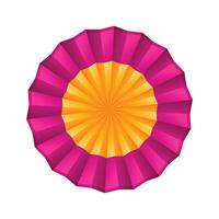 chinese new year background. pink and gold paper fan decoration vector