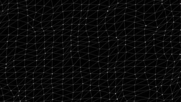 lien structure , 3d animation abstrait Contexte. abstrait bleu géométrique Contexte avec en mouvement lignes et points. boucle cg animation. réseau animation connecté points sur blanc Contexte video