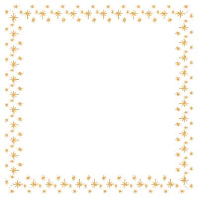 Vector border frame with star on white background