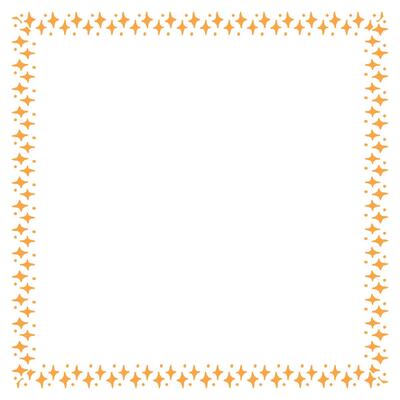 Vector border frame with star on white background