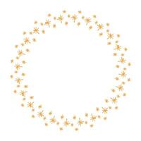 Vector stars frame. round border frames with star