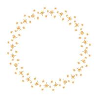 Vector stars frame. round border frames with star