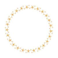 Vector stars frame. round border frames with star