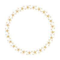 Vector stars frame. round border frames with star