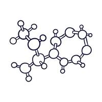 Vector hand drawn molecule structure