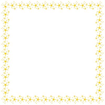 Vector border frame with star on white background