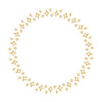 Vector stars frame. round border frames with star