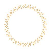 Vector stars frame. round border frames with star