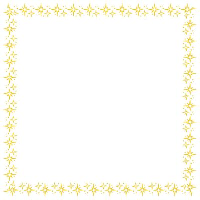 Vector border frame with star on white background