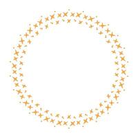 Vector stars frame. round border frames with star