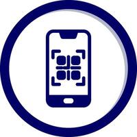 teléfono inteligente qr código vecto icono vector